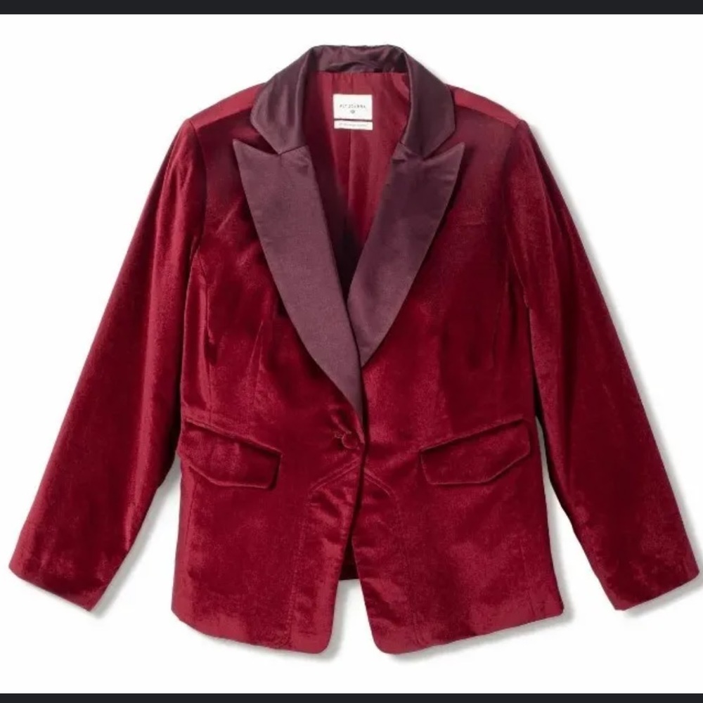 Altuzarra for Target Long Sleeve Red Velvet Blazer Jacket S/P